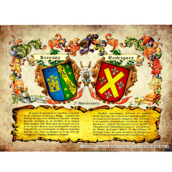 Heráldica de 2 apellidos con sus escudos y sus orígenes